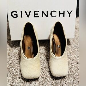 Givenchy Women's Dyed Lamb Shearling Fur Heels